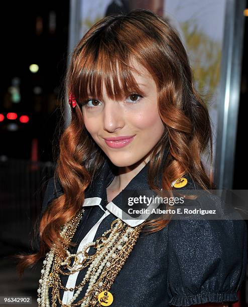 Actress Bella Thorne arrives at the premiere of Screen Gem's "Dear John" at Grauman's Chinese Theater on February 1, 2010 in Hollywood, California.