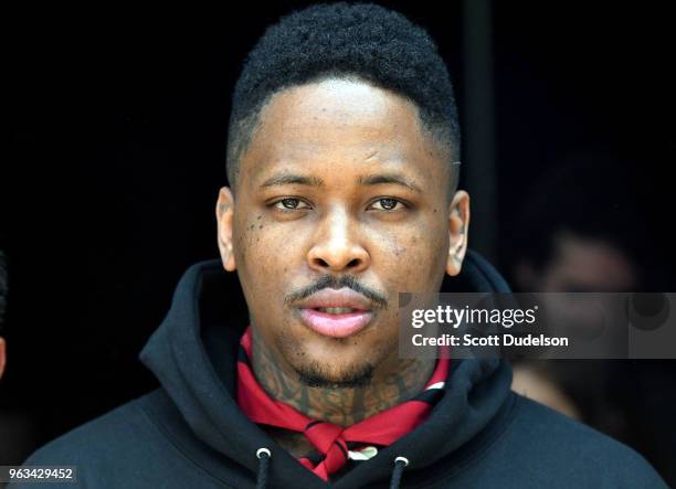 Rapper YG attends the "Beyond the Surface with YG" We Rise conversation on May 28, 2018 in Los Angeles, California.