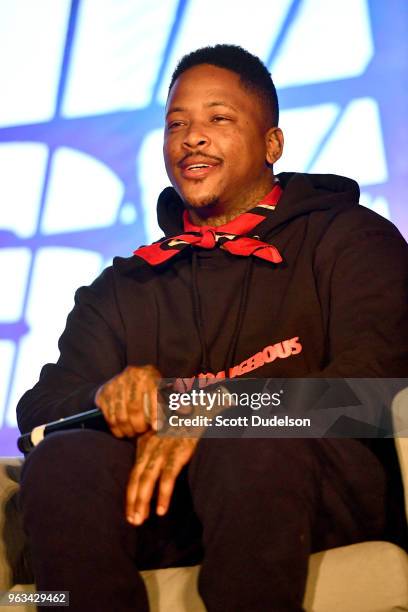 Rapper YG attends the "Beyond the Surface with YG" We Rise conversation on May 28, 2018 in Los Angeles, California.