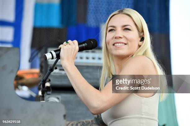 Singer Skylar Grey performs onstage during the We Rise Memorial Day BBQ and Celebration Concert on May 28, 2018 in Los Angeles, California.