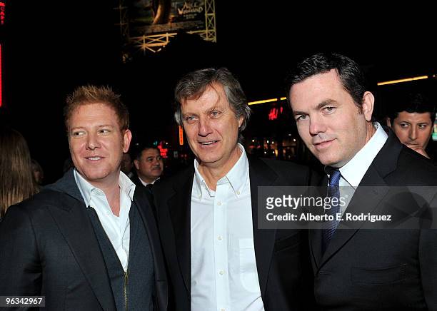 Producer Ryan Kavanaugh, director Lasse Hallstrom and producer Tucker Tooley arrive at the premiere of Screen Gem's "Dear John" at Grauman's Chinese...
