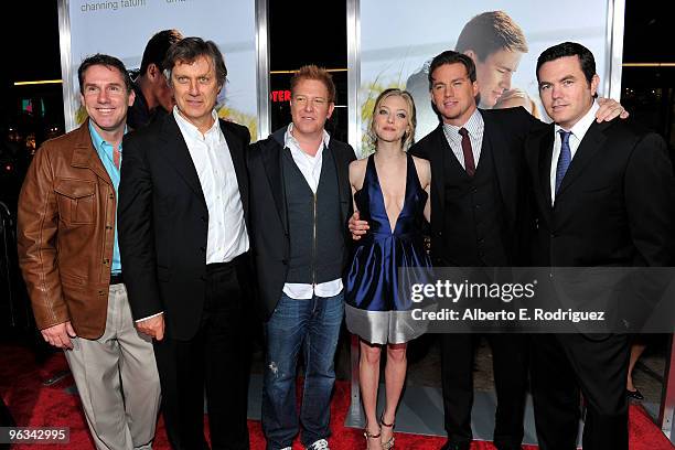 Author Nicholas Sparks, director Lasse Hallstrom, producer Ryan Kavanaugh, actress Amanda Seyfried, actor Channing Tatum and producer Tucker Tooley...