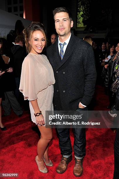 Actress Haylie Duff and actor Nick Zano arrive at the premiere of Screen Gem's "Dear John" at Grauman's Chinese Theater on February 1, 2010 in...