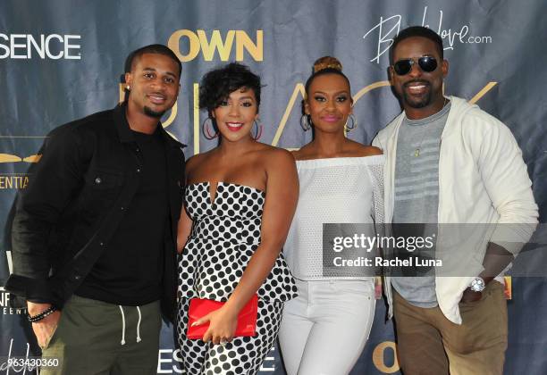 Devale Ellis, Khadeen Ellis, Ryan Michelle Bathe and Sterling K. Brown attend OWN's "Black Love" Clips & Conversation event at The Ricardo Montalban...