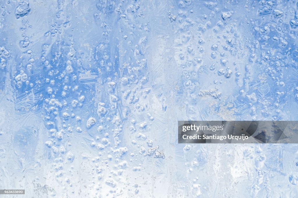 Ice patterns on a window