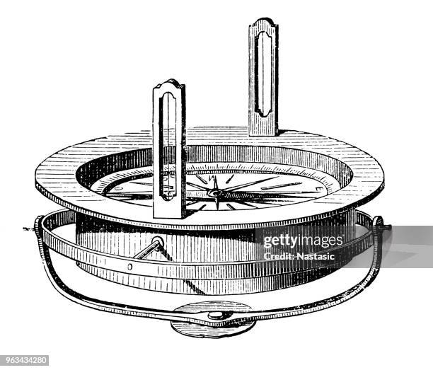 nautical compass - nautical compass rose stock illustrations