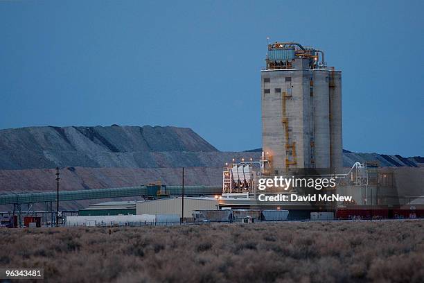The Rio Tinto Borax mine is seen on the day after mine owners locked out about 540 employees and called in replacement workers, on February 1, 2010...