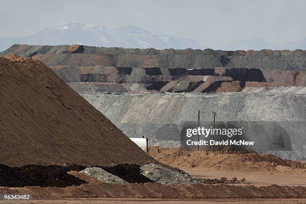The Rio Tinto Borax mine is seen on the day after mine owners locked out about 540 employees and called in replacement workers, on February 1, 2010...
