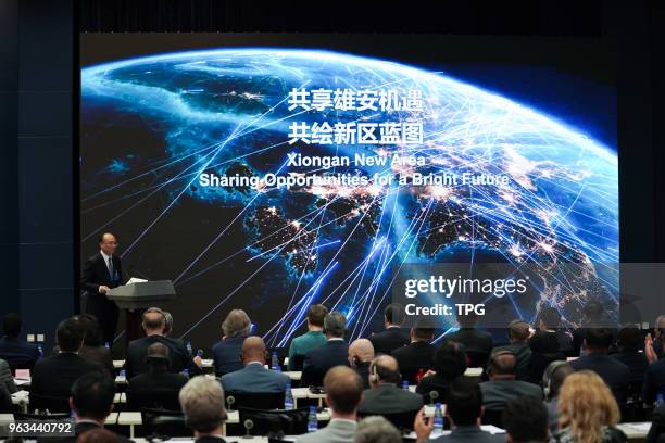 Chinese Foreign Ministry introduce Xiongan New Area to the globe on 28 May 2018 in Beijing, China.