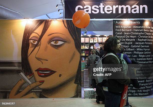 People visit the International comic books festival of Angouleme on January 28, 2010 in Angouleme, western France, on the opening day of this 37th...