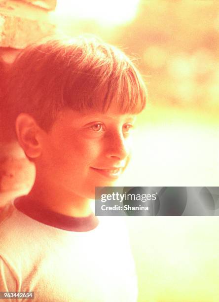 pre-teenager from the seventies portrait - chilldren stock pictures, royalty-free photos & images