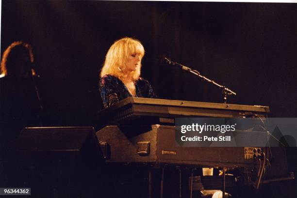 Christine McVie of Fleetwood Mac performs on stage at Wembley Arena on May 18th, 1988 in London, United Kingdom.