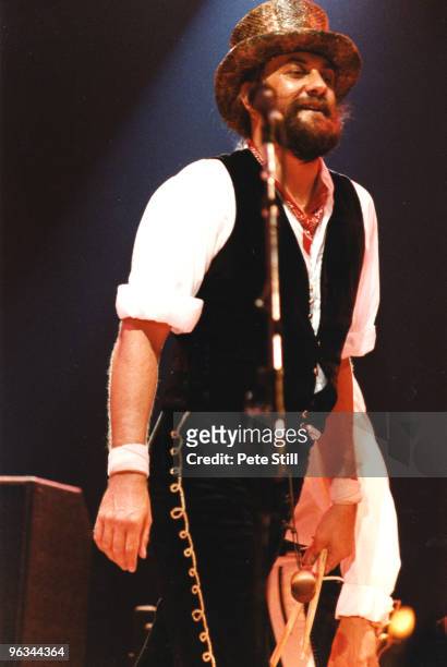 Mick Fleetwood of Fleetwood Mac performs on stage at Wembley Arena on May 18th, 1988 in London, United Kingdom.
