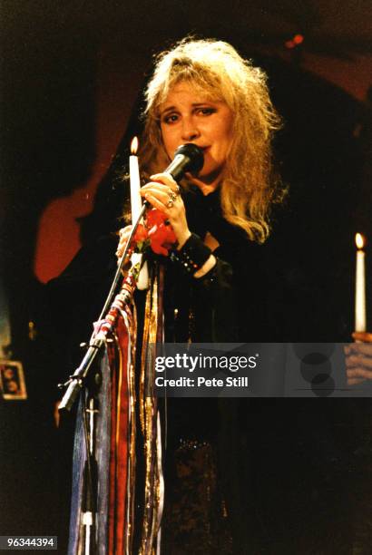 Stevie Nicks performs on stage at Wembley Arena on her solo tour 'The Other Side of the Mirror', on November 28th 1989 in London, United Kingdom.