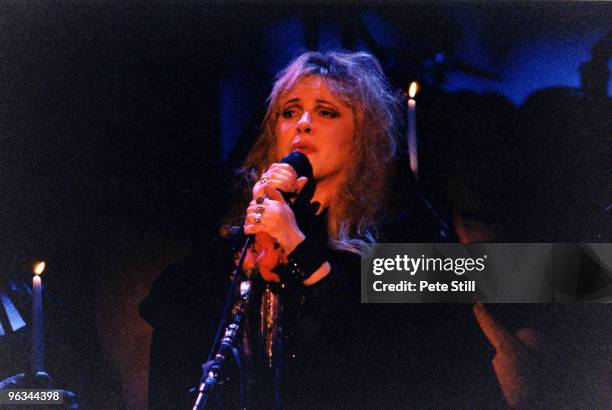 Stevie Nicks performs on stage at Wembley Arena on her solo tour 'The Other Side of the Mirror', on November 28th 1989 in London, United Kingdom.