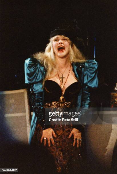 Stevie Nicks performs on stage at Wembley Arena on her solo tour 'The Other Side of the Mirror', on November 28th 1989 in London, United Kingdom.