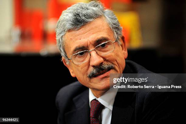 President of PD unveils new book of Piero Ignazi "La Fattoria Degli Italiani" at Libreria Coop Ambasciatori on January 29, 2010 in Bologna, Italy.