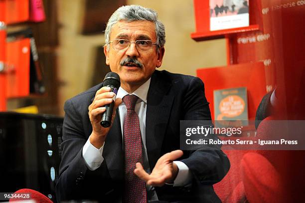 President of PD unveils new book of Piero Ignazi "La Fattoria Degli Italiani" at Libreria Coop Ambasciatori on January 29, 2010 in Bologna, Italy.