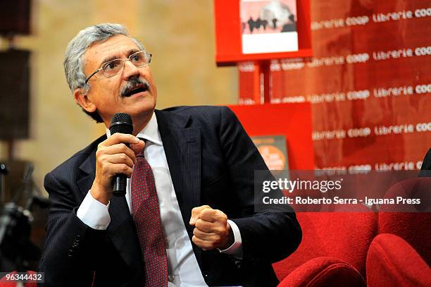 President of PD unveils new book of Piero Ignazi "La Fattoria Degli Italiani" at Libreria Coop Ambasciatori on January 29, 2010 in Bologna, Italy.