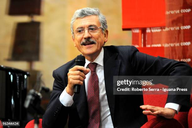 President of PD unveils new book of Piero Ignazi "La Fattoria Degli Italiani" at Libreria Coop Ambasciatori on January 29, 2010 in Bologna, Italy.