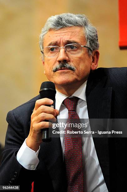 President of PD unveils new book of Piero Ignazi "La Fattoria Degli Italiani" at Libreria Coop Ambasciatori on January 29, 2010 in Bologna, Italy.