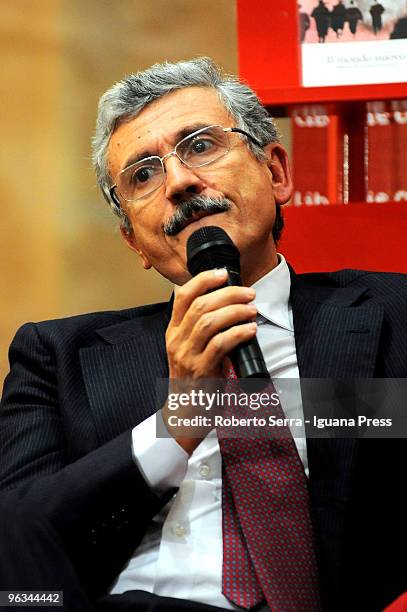 President of PD unveils new book of Piero Ignazi "La Fattoria Degli Italiani" at Libreria Coop Ambasciatori on January 29, 2010 in Bologna, Italy.