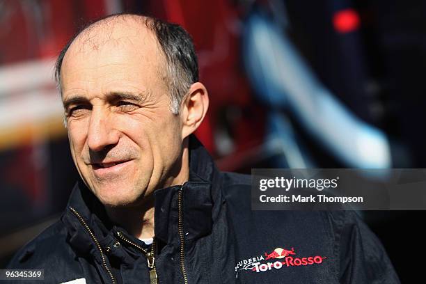 Scuderia Toro Rosso Team Principal Franz Tost is seen during winter testing at the Ricardo Tormo Circuit on February 2, 2010 in Valencia, Spain.