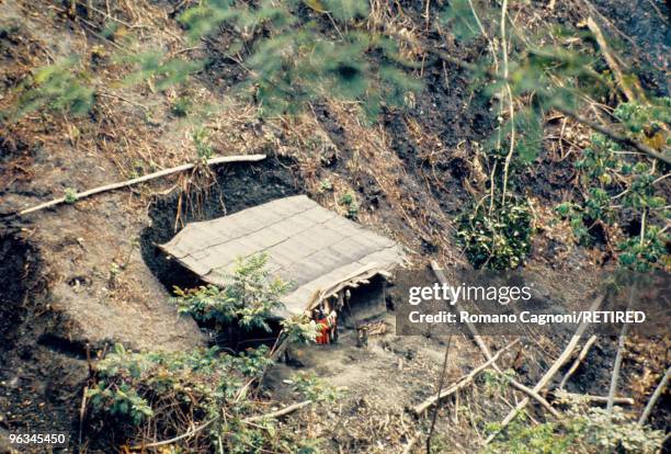 Colombia, emerald diggers' hut at Muzo mine.