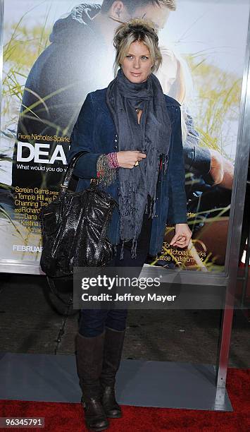 Actress Rachel Hunter arrives at the "Dear John" Premiere at Grauman's Chinese Theatre on February 1, 2010 in Hollywood, California.