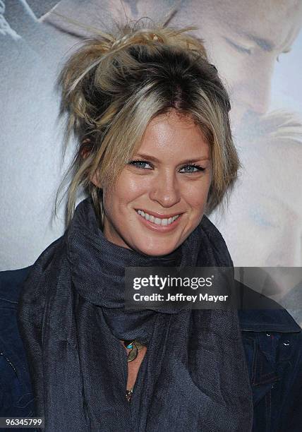 Actress Rachel Hunter arrives at the "Dear John" Premiere at Grauman's Chinese Theatre on February 1, 2010 in Hollywood, California.