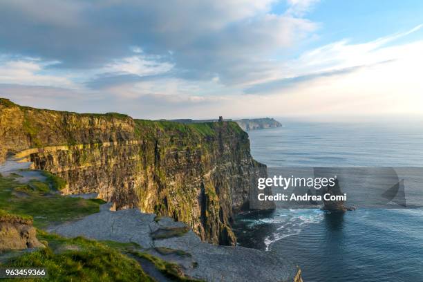 cliffs of moher, county clare, munster province, republic of ireland, europe - andrea comi stock-fotos und bilder