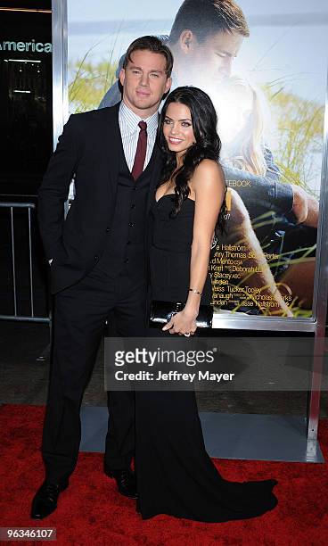 Actors Channing Tatum and Jenna Dewan arrive at the "Dear John" Premiere at Grauman's Chinese Theatre on February 1, 2010 in Hollywood, California.