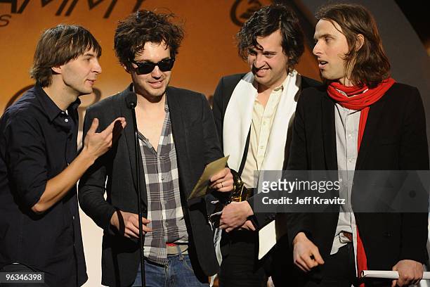 Musical group Phoenix onstage during the 52nd Annual GRAMMY Awards pre-telecast held at Staples Center on January 31, 2010 in Los Angeles, California.