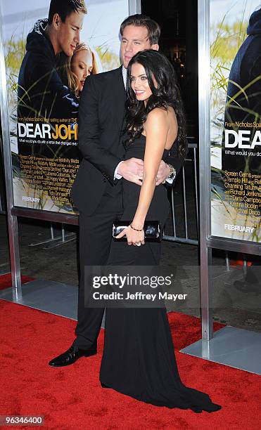 Actors Channing Tatum and Jenna Dewan arrive at the "Dear John" Premiere at Grauman's Chinese Theatre on February 1, 2010 in Hollywood, California.