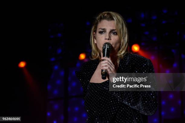 The Italian singer Emmanuela Marrone, also known as Emma performing live for the last date of her tour "Essere Qui Tour 2018" at the Teatro...