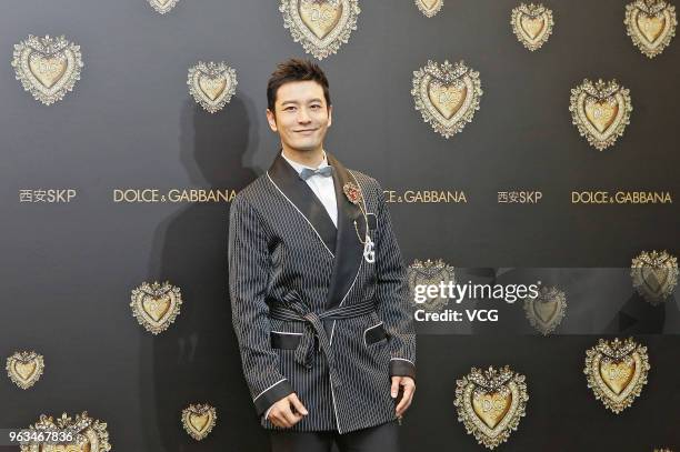 Actor Huang Xiaoming attends Dolce & Gabbana store opening ceremony at SKP Xi'an on May 28, 2018 in Xi An, China.