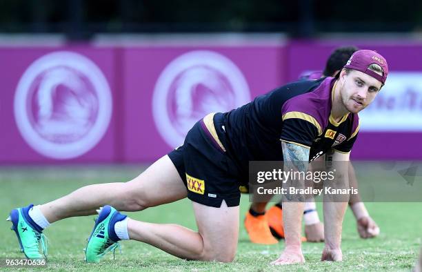 Cameron Munster during a Queensland Maroons State of Origin training session on May 29, 2018 in Brisbane, Australia.