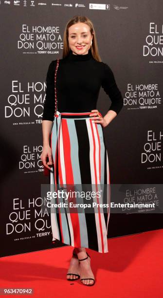 Angela Cremonte attends the premiere of 'El hombre que mato a Don Quijote' at Dore Cinemas on May 28, 2018 in Madrid, Spain.