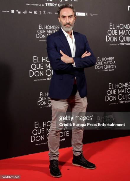 Jorge Calvo attends the premiere of 'El hombre que mato a Don Quijote' at Dore Cinemas on May 28, 2018 in Madrid, Spain.