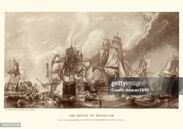 bildbanksillustrationer, clip art samt tecknat material och ikoner med slaget vid trafalgar - trafalgar square