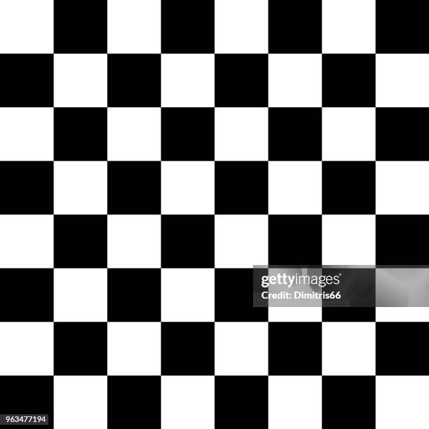 vector checker chess square black and white seamless background - double check stock illustrations