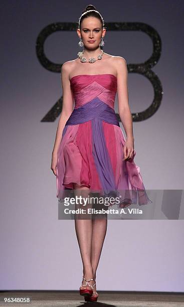 Model walks the runway during Renato Balestra fashion show as part of the Rome Fashion Week Spring / Summer 2010 on February 1, 2010 in Rome, Italy.
