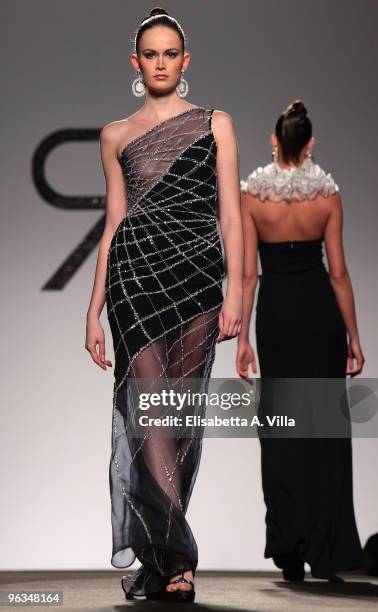 Model walks the runway during Renato Balestra fashion show as part of the Rome Fashion Week Spring / Summer 2010 on February 1, 2010 in Rome, Italy.