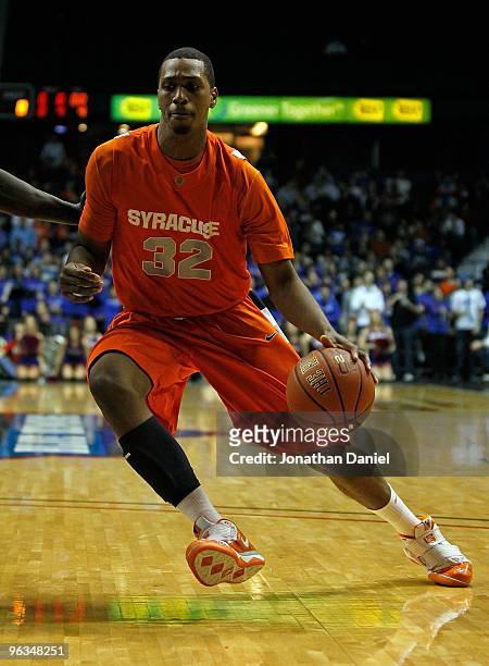 Kris Joseph of the Syracuse Orange moves against the DePaul Blue Demons at the Allstate Arena on January 30, 2010 in Rosemont, Illinois. Syracuse...