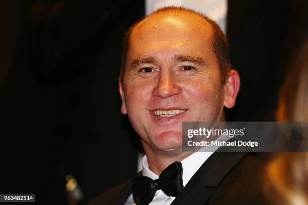 Former Melbourne footballer David Neitz is seen during the Australian Football Hall of Fame at Crown Palladium on May 29, 2018 in Melbourne,...