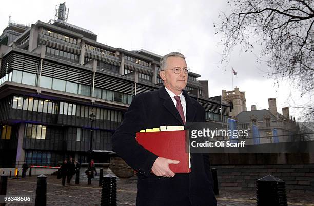 Hilary Benn, the current Secretary of State for Environment, Food and Rural Affairs, leaves the Queen Elizabeth II Conference Centre after giving...
