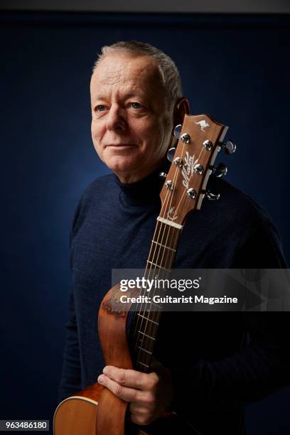 Portrait of Australian virtuoso guitarist Tommy Emmanuel, photographed in Bath on January 13, 2017.