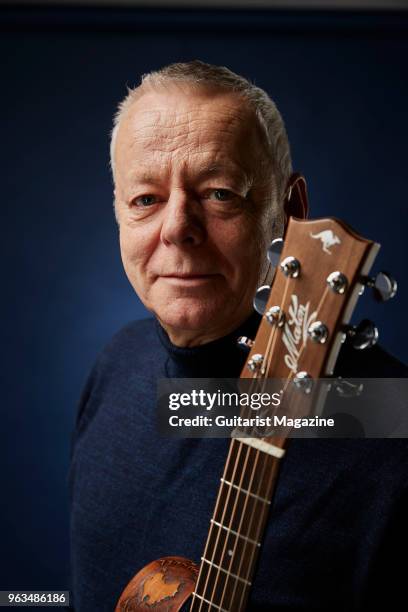 Portrait of Australian virtuoso guitarist Tommy Emmanuel, photographed in Bath on January 13, 2017.