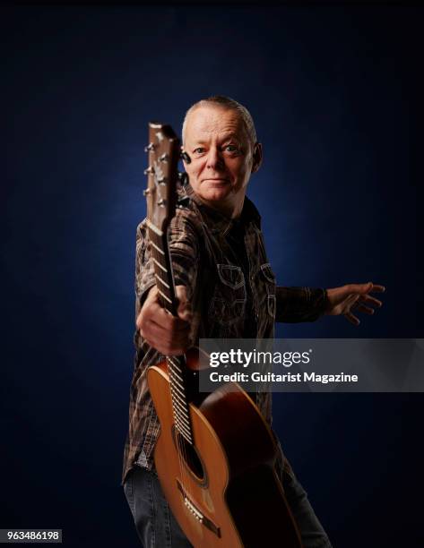 Portrait of Australian virtuoso guitarist Tommy Emmanuel, photographed in Bath on January 13, 2017.
