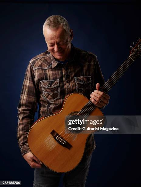 Portrait of Australian virtuoso guitarist Tommy Emmanuel, photographed in Bath on January 13, 2017.